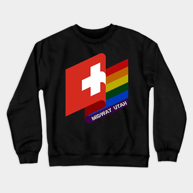 Midway Utah Pride Flag Crewneck Sweatshirt by MalibuSun